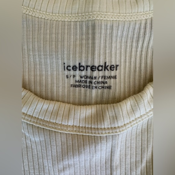 Icebreaker Merino Blend Rib Lotus Tank Pale Yellow Small - Picture 3 of 3